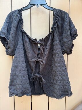 Talent Plus Size Black Open Cardigan, Tunic or Blouse Size 3X